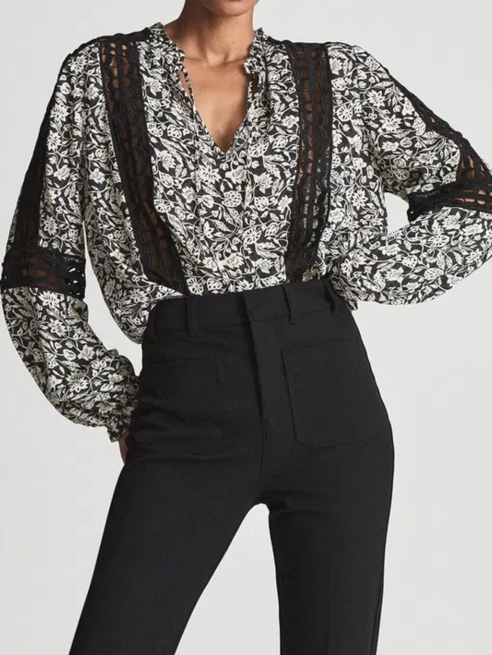 REISS | $215 Florence Floral Blouse
